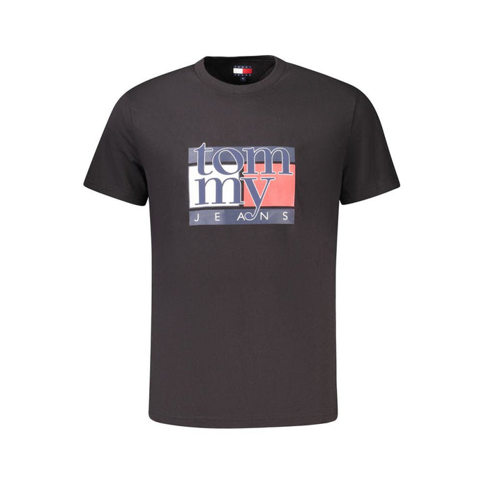 Tommy Hilfiger Black Cotton Men T-Shirt Tommy Hilfiger