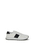 Prada White Calf Leather Bos Taurus Low Top Sneakers