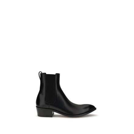 Tom Ford Black Calf Leather Bos Taurus Chelsea Boots Tom Ford
