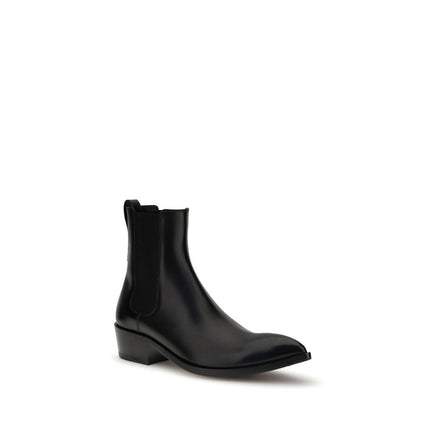 Tom Ford Black Calf Leather Bos Taurus Chelsea Boots Tom Ford