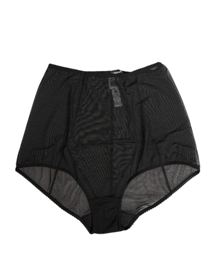 Dolce & Gabbana Black High Waist Mesh Sheer Shapewear Underwear Dolce & Gabbana