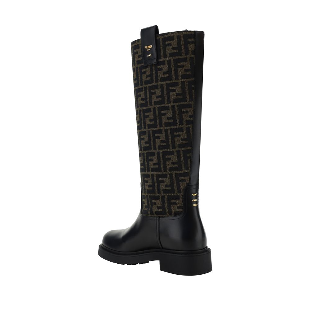 Fendi Brown Rubber Boots Fendi