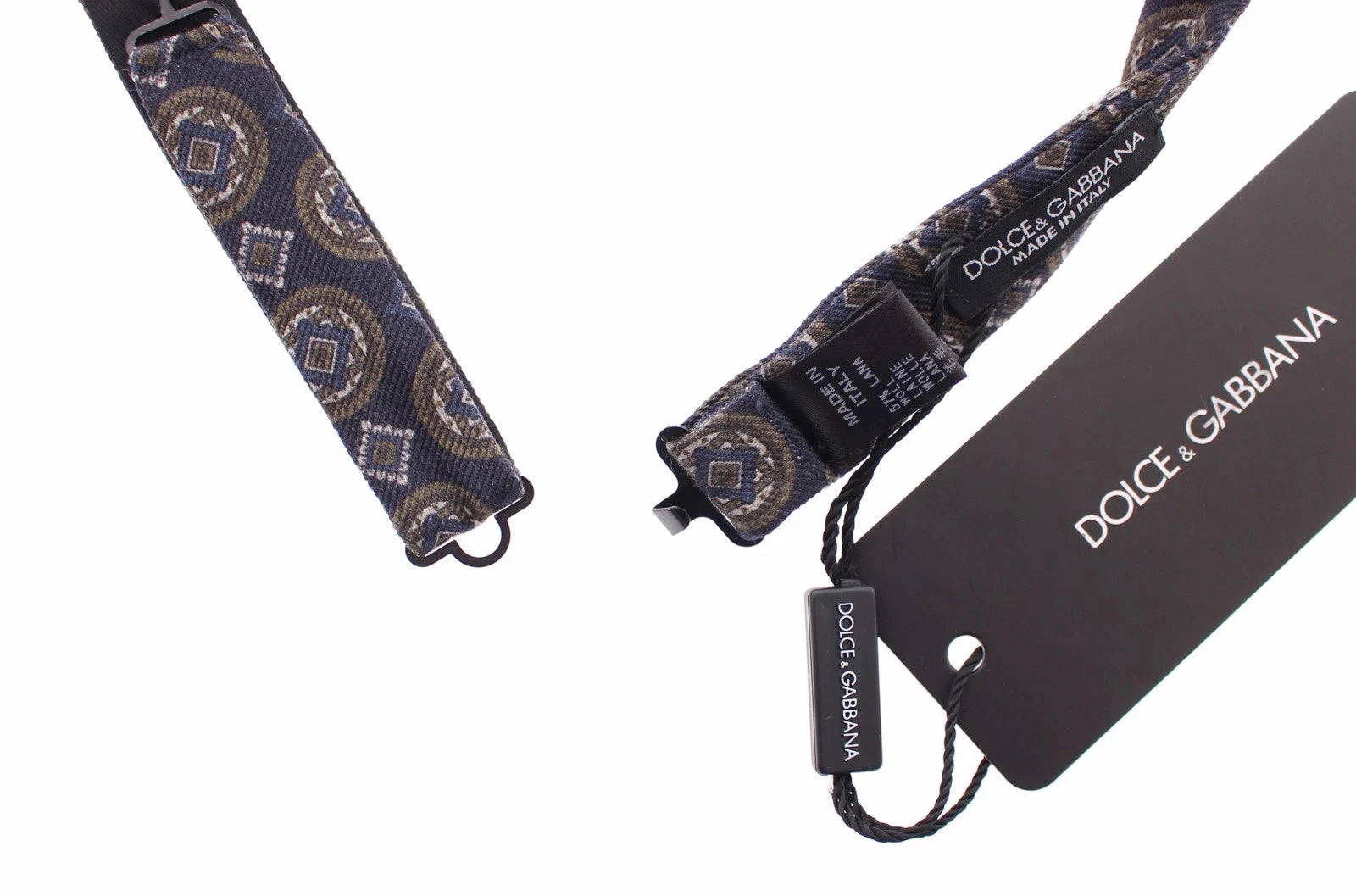 Dolce & Gabbana Blue Silk Baroque Fantasi Tied Bow Tie Papillon Dolce & Gabbana