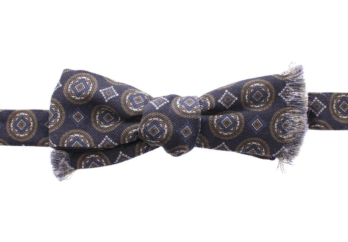 Dolce & Gabbana Blue Silk Baroque Fantasi Tied Bow Tie Papillon Dolce & Gabbana