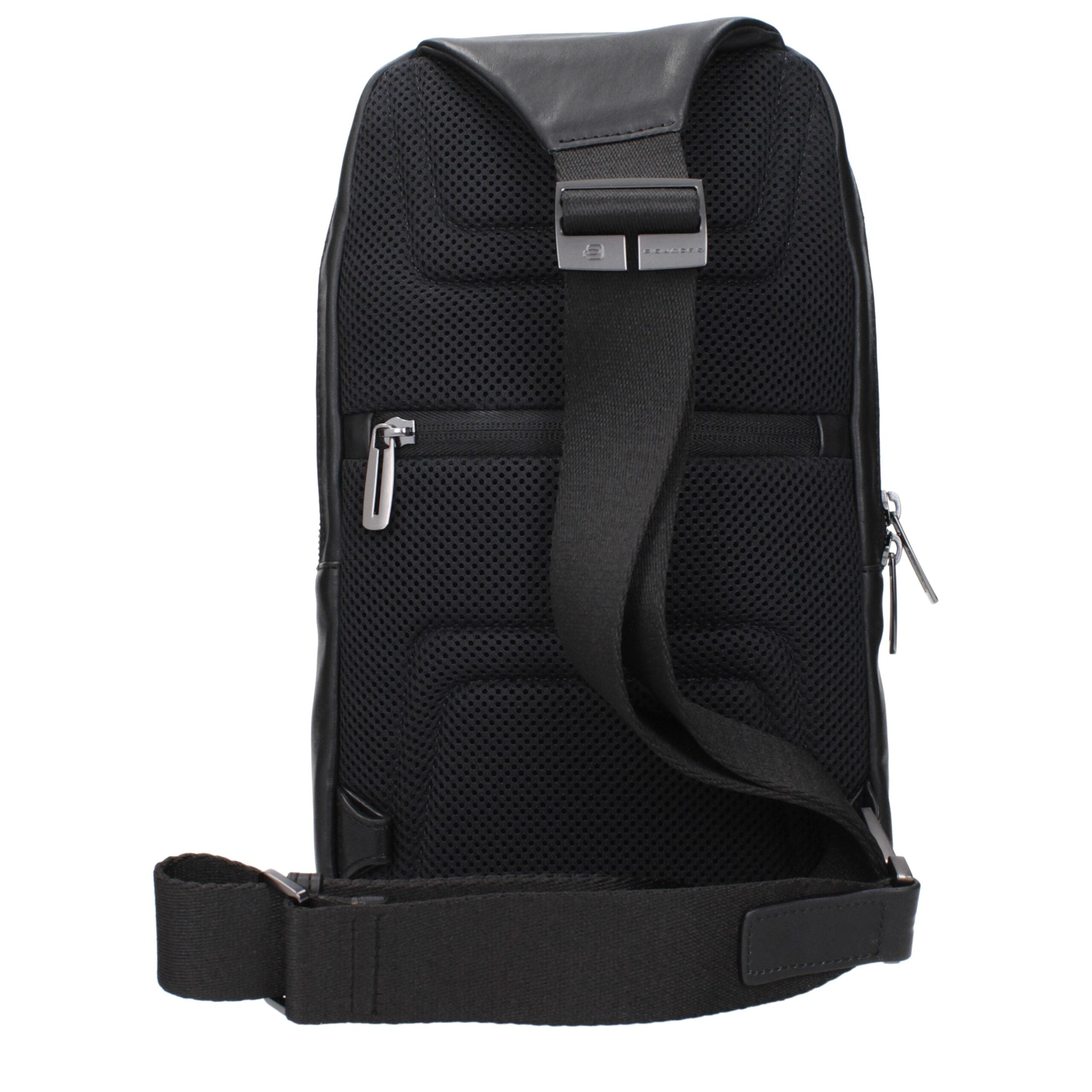 Piquadro Black Leather Crossbody Bag Piquadro