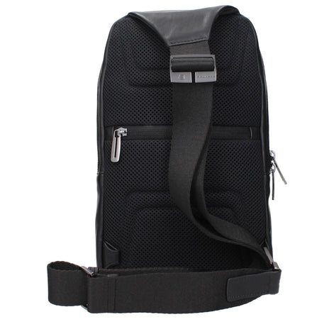 Piquadro Black Leather Crossbody Bag Piquadro
