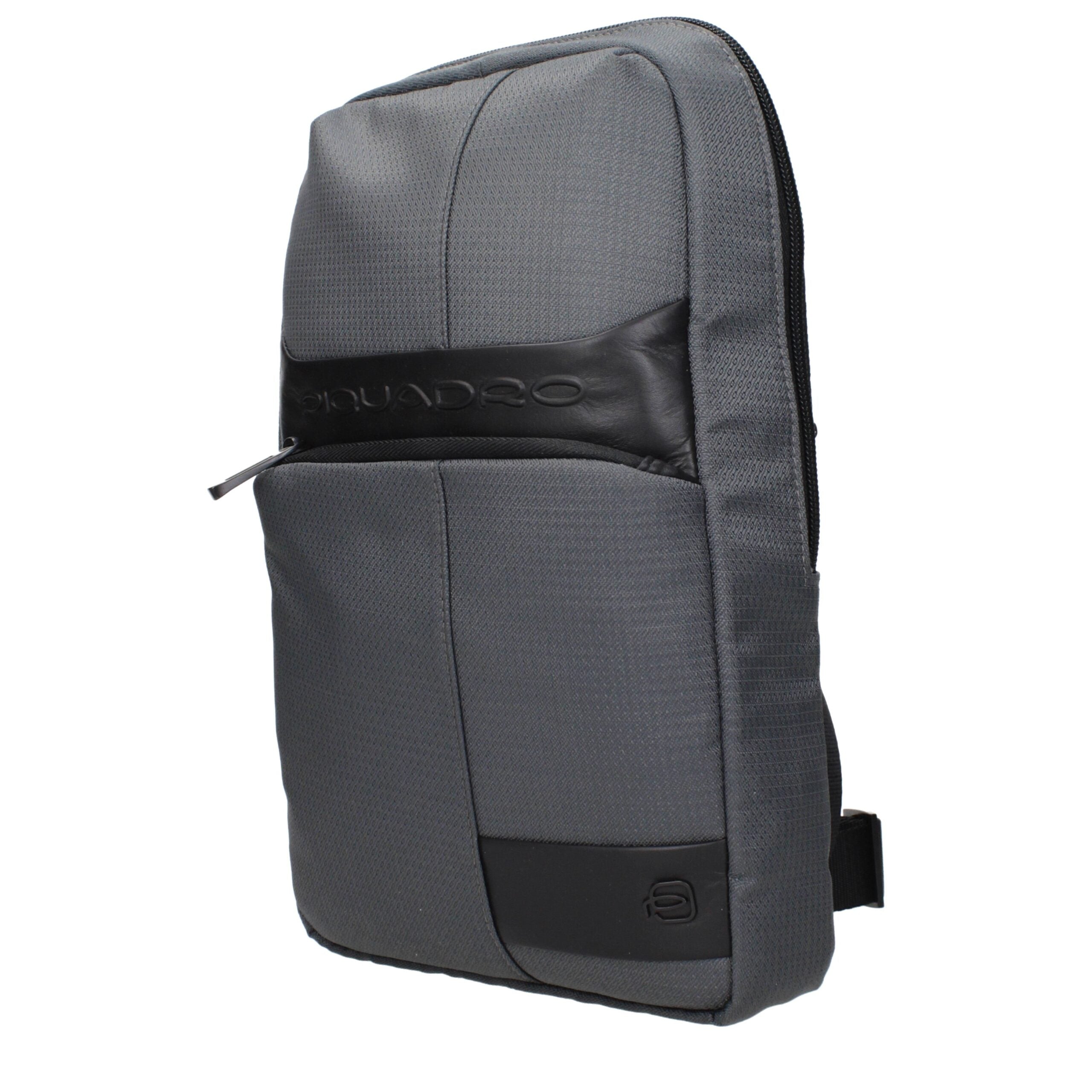 Piquadro Gray Fabric Crossbody Bag Piquadro