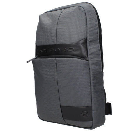 Piquadro Gray Fabric Crossbody Bag Piquadro