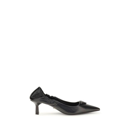 Prada Black Calf Leather Bos Taurus High Heel Pumps Prada