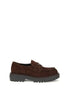 Prada Brown Calf Leather Bos Taurus Slip-On Loafers Prada