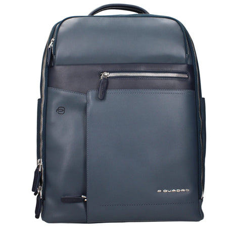 Piquadro Blue Leather Backpack Piquadro