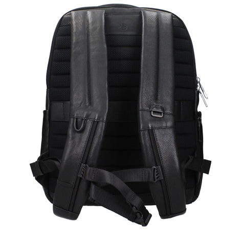 Piquadro Black Leather Backpack Piquadro