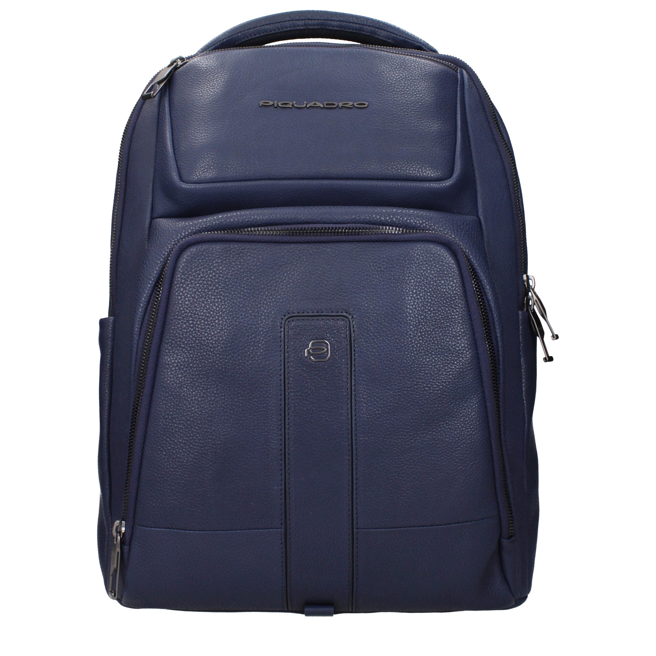 Piquadro Blue Leather Backpack Piquadro