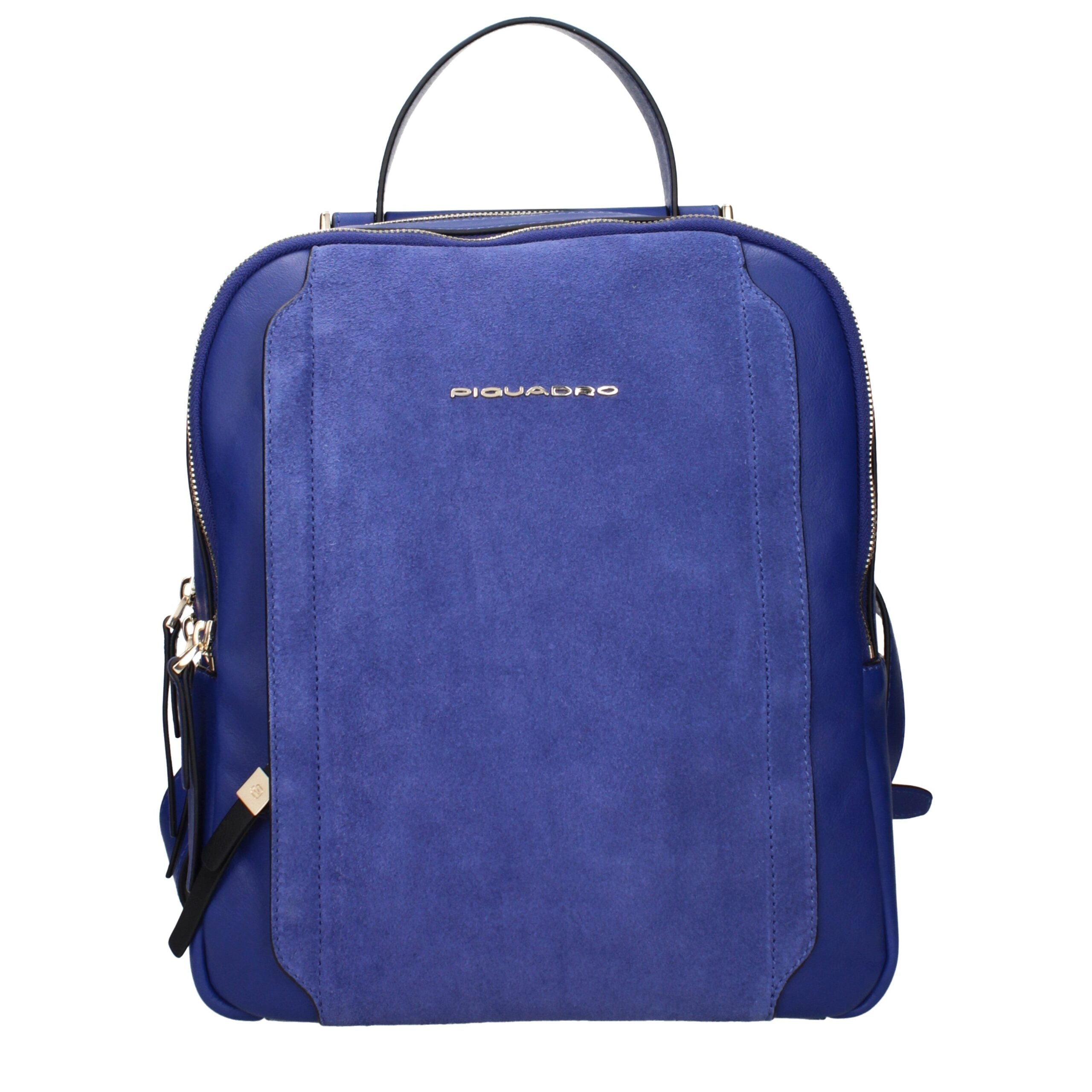 Piquadro Blue Leather Backpack Piquadro