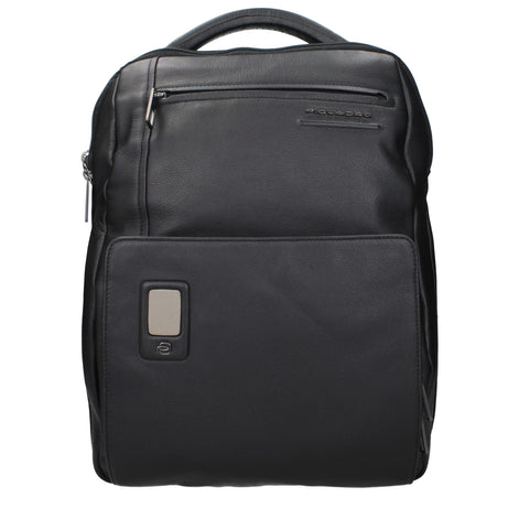 Piquadro Black Leather Backpack Piquadro
