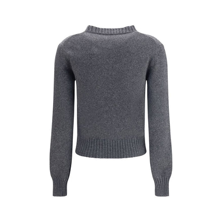 Ami Paris Gray Cashmere Cashmere Sweater Ami Paris