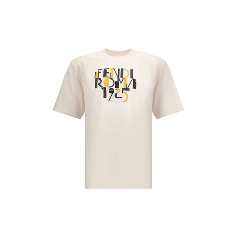 Fendi White Cotton T-Shirt Fendi