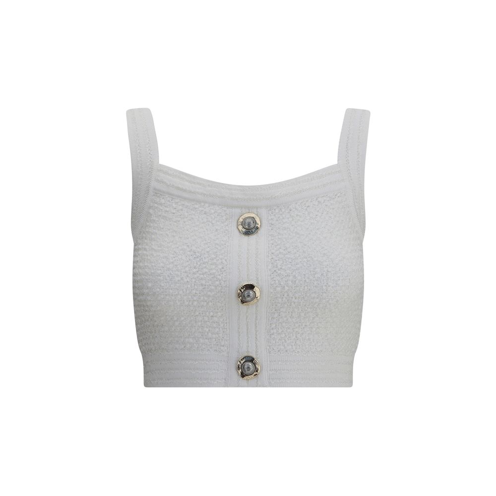 Balmain White Polyamide Top Balmain