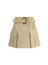 Balmain Beige Cotton Mini Skirt Balmain