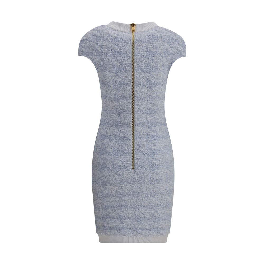 Balmain Light Blue Polyamide Casual Dress Balmain