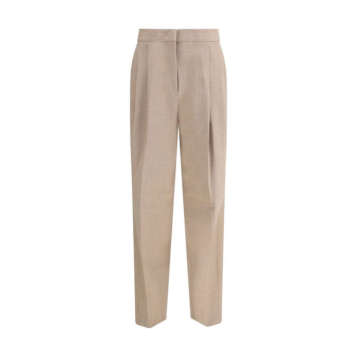 Fabiana Filippi Beige Fleece Wool Dress Pants Fabiana Filippi