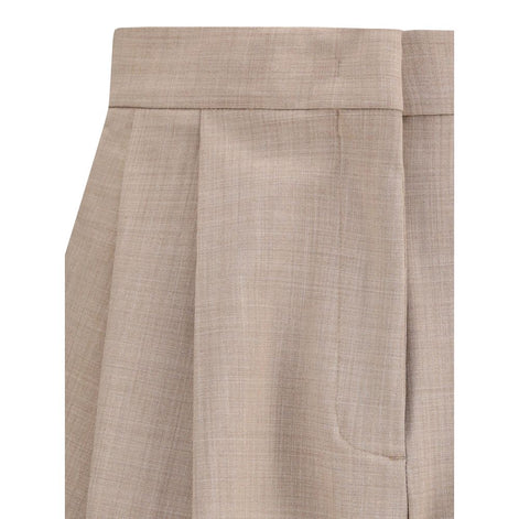 Fabiana Filippi Beige Fleece Wool Dress Pants Fabiana Filippi
