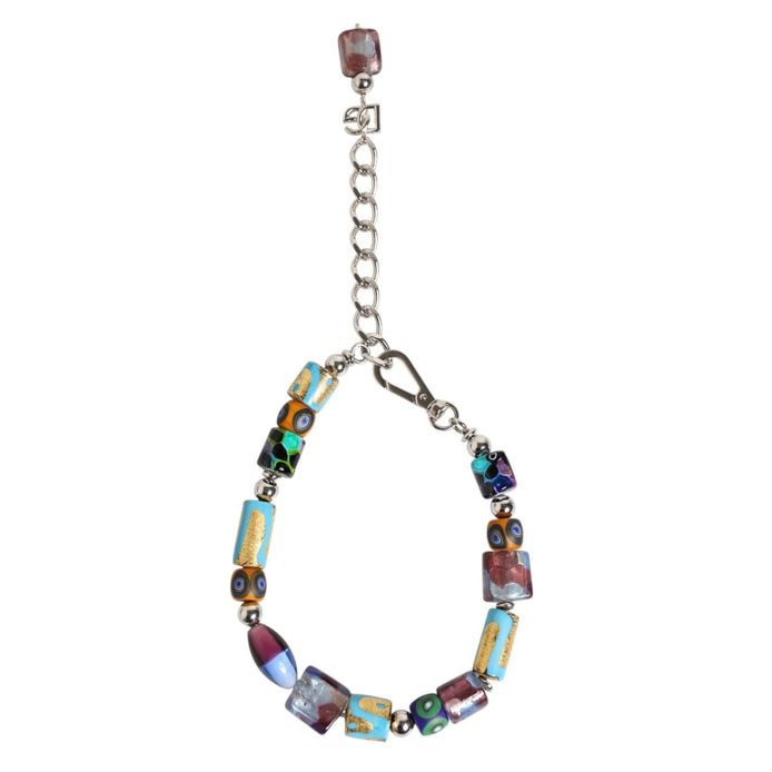 Dolce & Gabbana Multicolor Murano Glass Beads Brass Zamak Necklace Dolce & Gabbana
