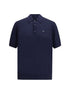 Prada Blue Fleece Wool Polo Shirt Prada