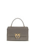 PINKO Gray Calf Leather Bos Taurus Handbag PINKO