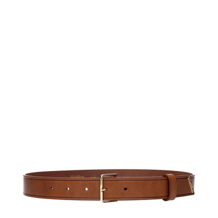 Max Mara Brown Leather Regular Belt Max Mara
