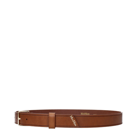 Max Mara Brown Leather Regular Belt Max Mara