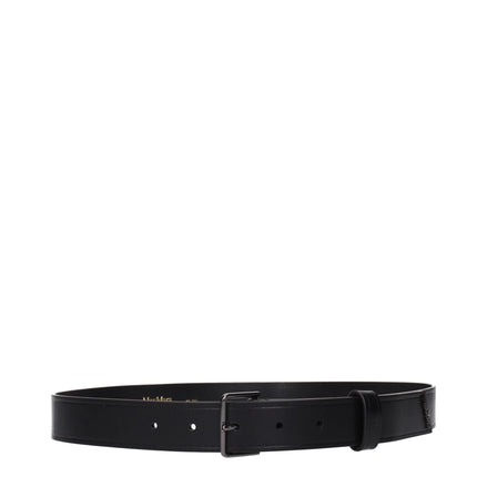 Max Mara Black Leather Regular Belt Max Mara