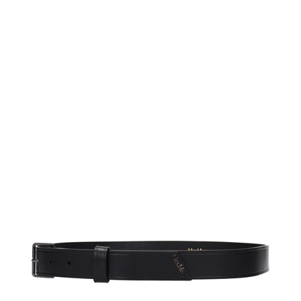 Max Mara Black Leather Regular Belt Max Mara
