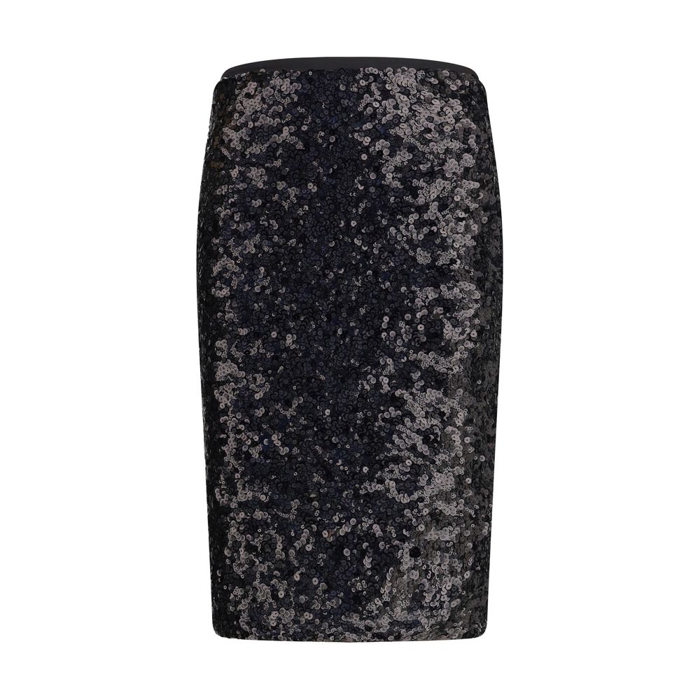 PINKO Black Polyester Midi Skirt PINKO