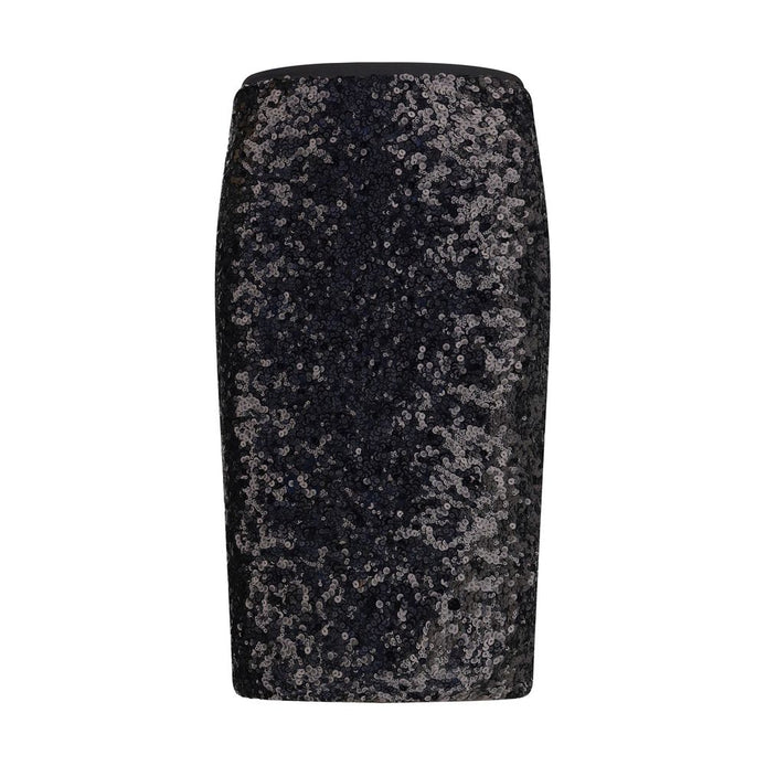 PINKO Black Polyester Midi Skirt PINKO
