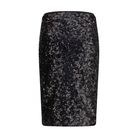 PINKO Black Polyester Midi Skirt PINKO