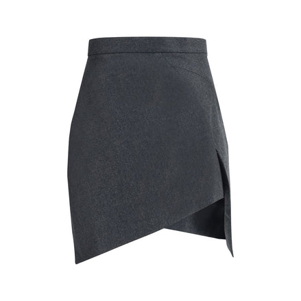 Vivienne Westwood Gray Wool Mini Skirt Vivienne Westwood