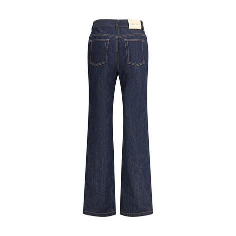 Alexander McQueen Blue Cotton Straight-Leg Jeans Alexander McQueen