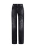 Balenciaga Black Cotton Relaxed Fit Jeans Balenciaga