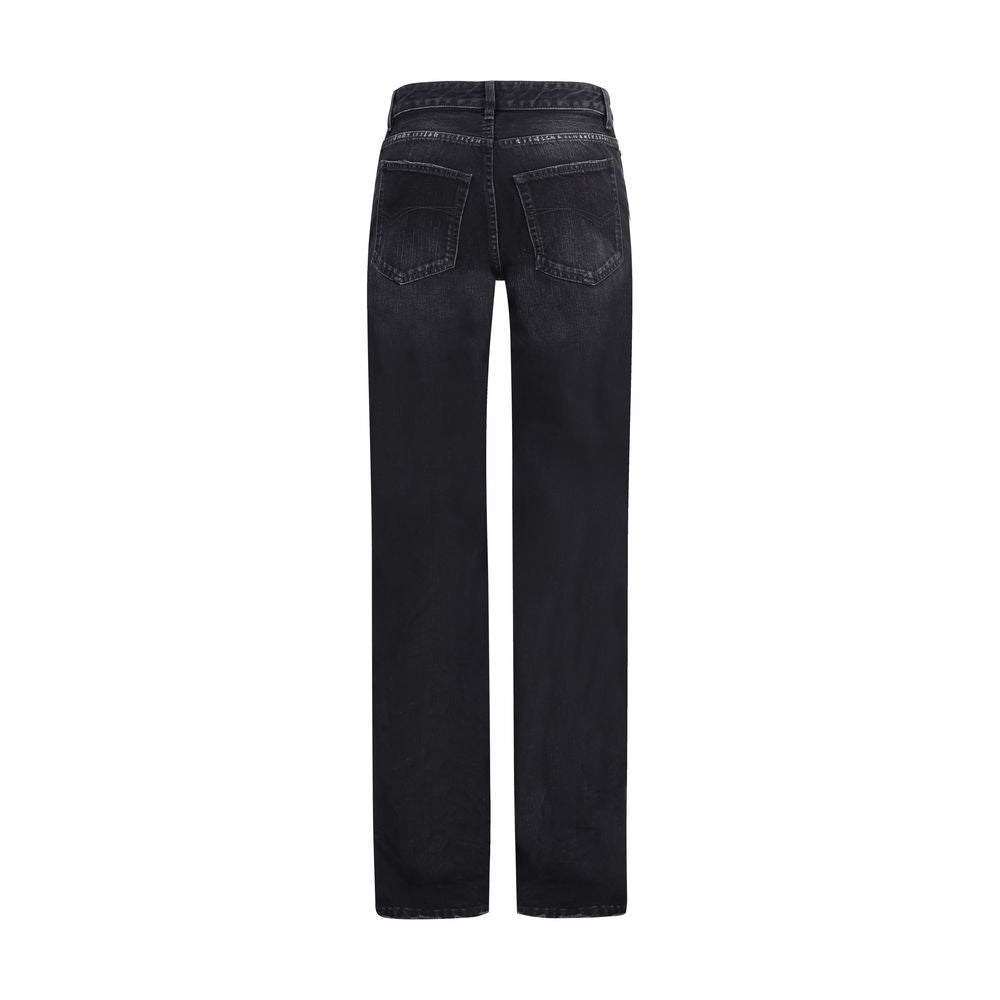 Balenciaga Black Cotton Relaxed Fit Jeans Balenciaga