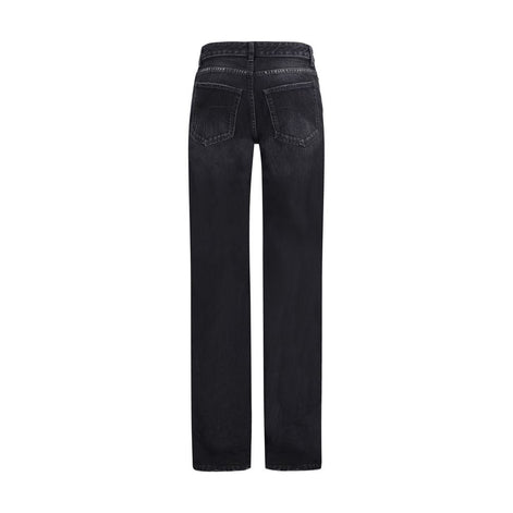 Balenciaga Black Cotton Relaxed Fit Jeans Balenciaga