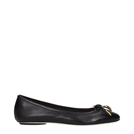 Chloé Black Leather Ballet Flats Chloé