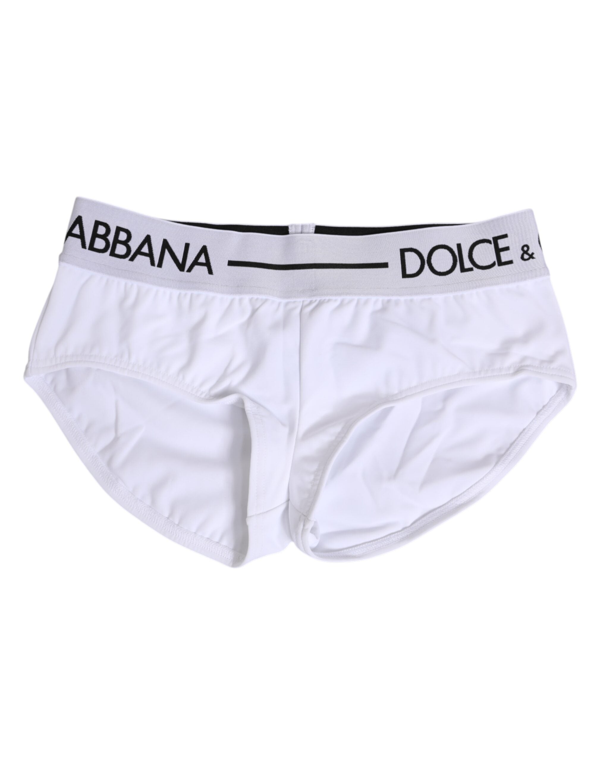 Dolce & Gabbana White Nylon Logo Waistband Shorts Underwear Dolce & Gabbana