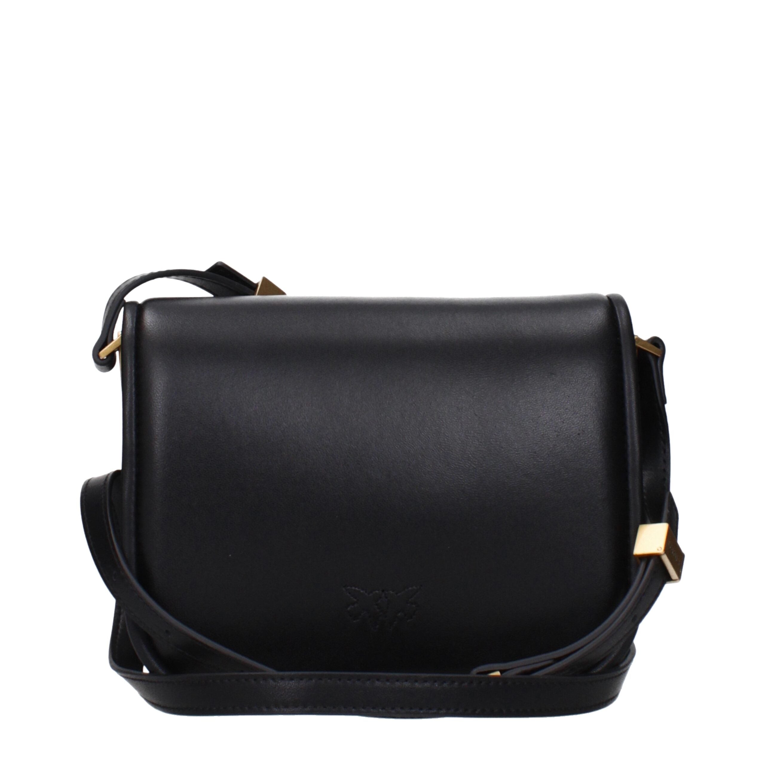 PINKO Black Leather Crossbody Bag PINKO