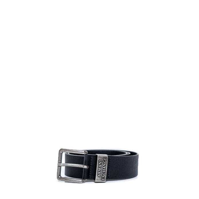 Armani Exchange Black Leather Regular Belt Armani Exchange