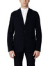 Armani Exchange Blue Cotton Blazer Armani Exchange
