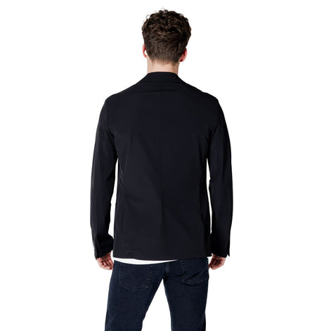 Armani Exchange Black Cotton Blazer Armani Exchange