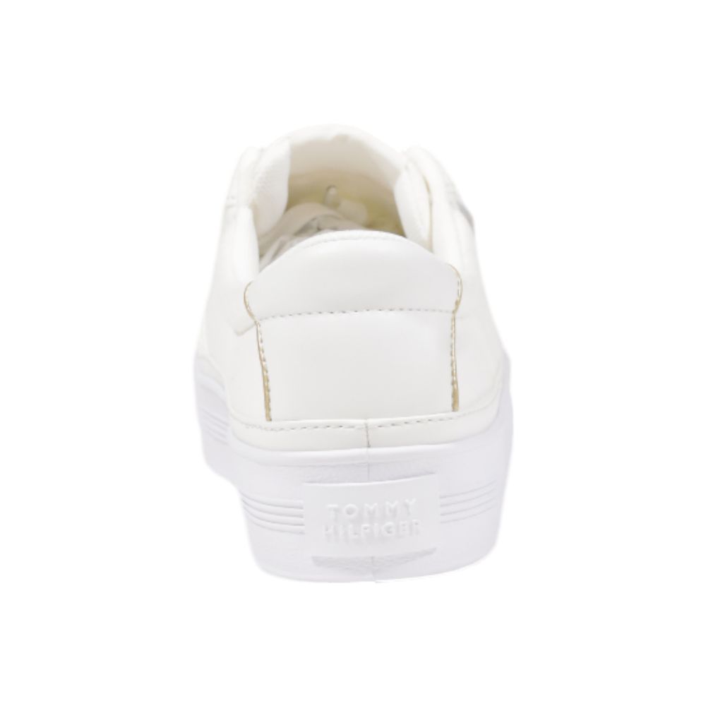Tommy Hilfiger Cream Recycled Cotton Low Top Sneakers Tommy Hilfiger