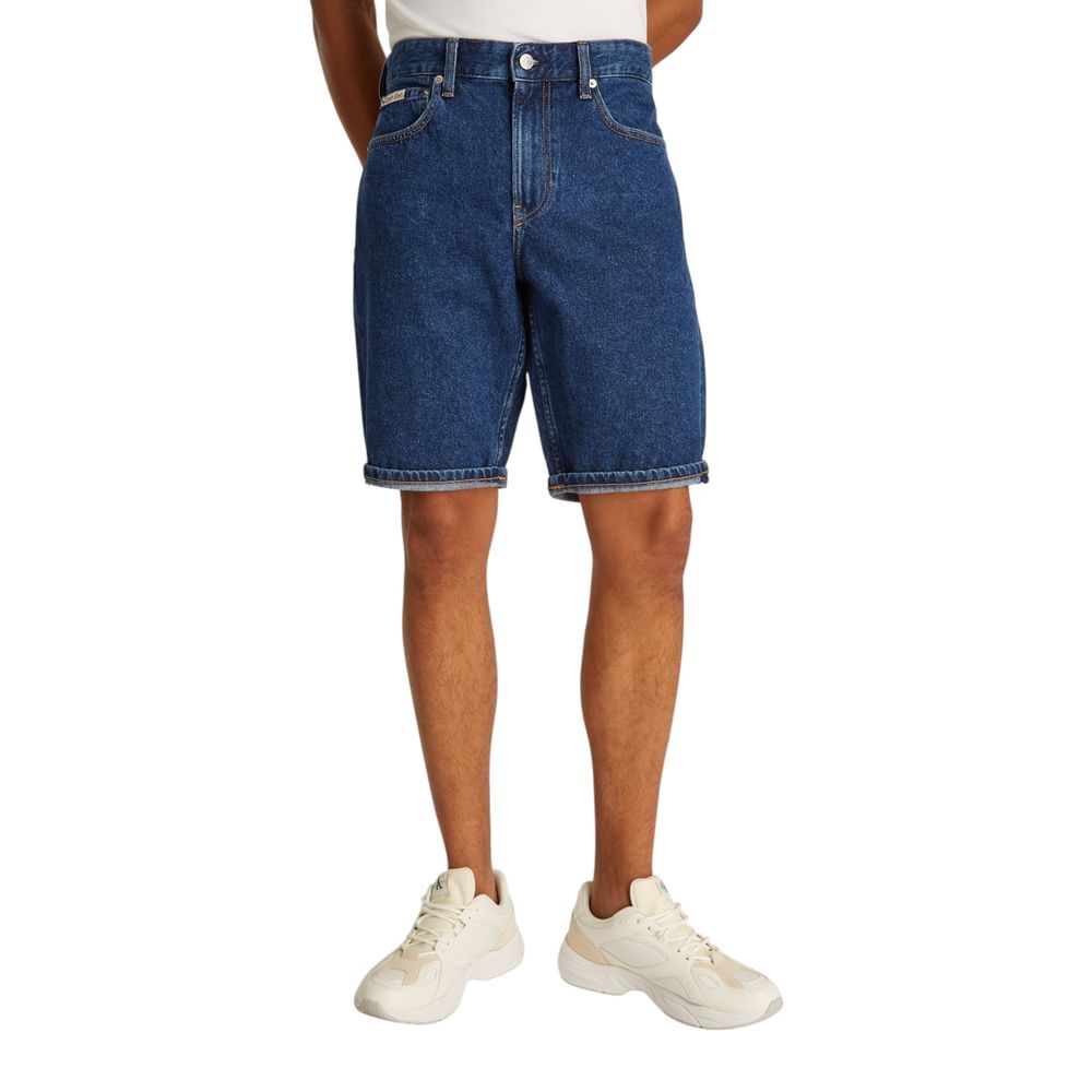 Calvin Klein Jeans Blue Cotton Bermuda Shorts Calvin Klein Jeans