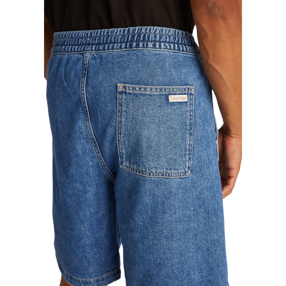 Calvin Klein Jeans Blue Cotton Bermuda Shorts Calvin Klein Jeans